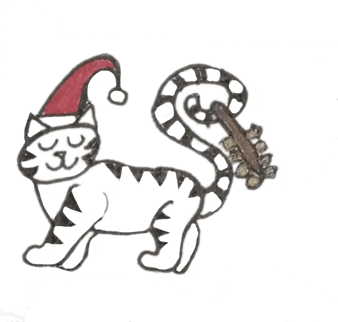Inktober Day 9 – Santa Cat