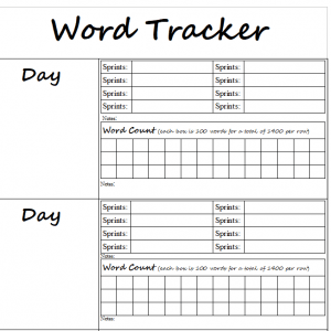 Free Printable Word Tracker