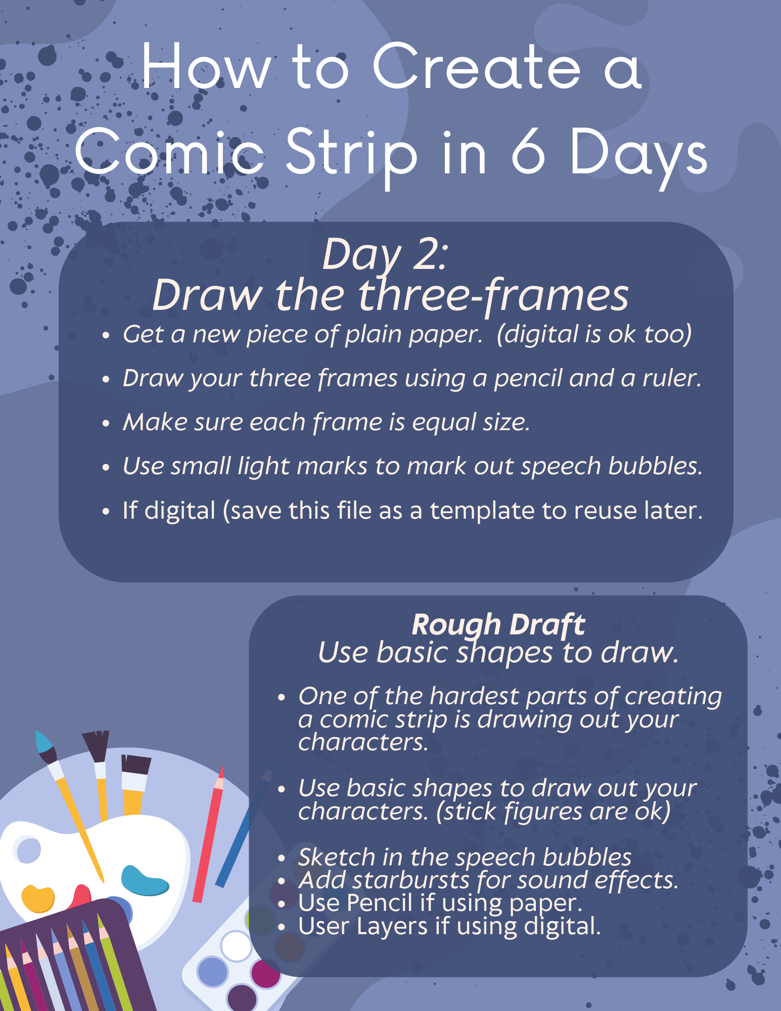 How to make a comic in 6 days – Day 2