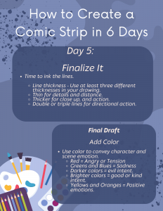 How To Draw A Commic In 6 Days. Day5
