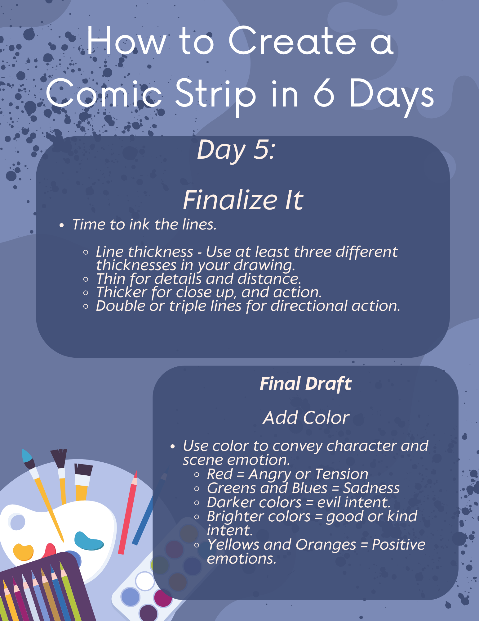 How to make a comic in 6 days – Day 5