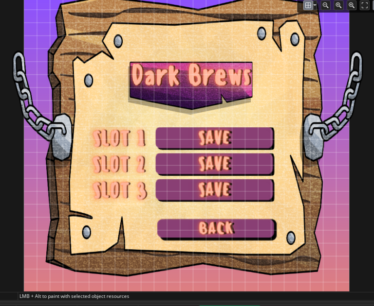 Dragon Brews Save Game Menu
