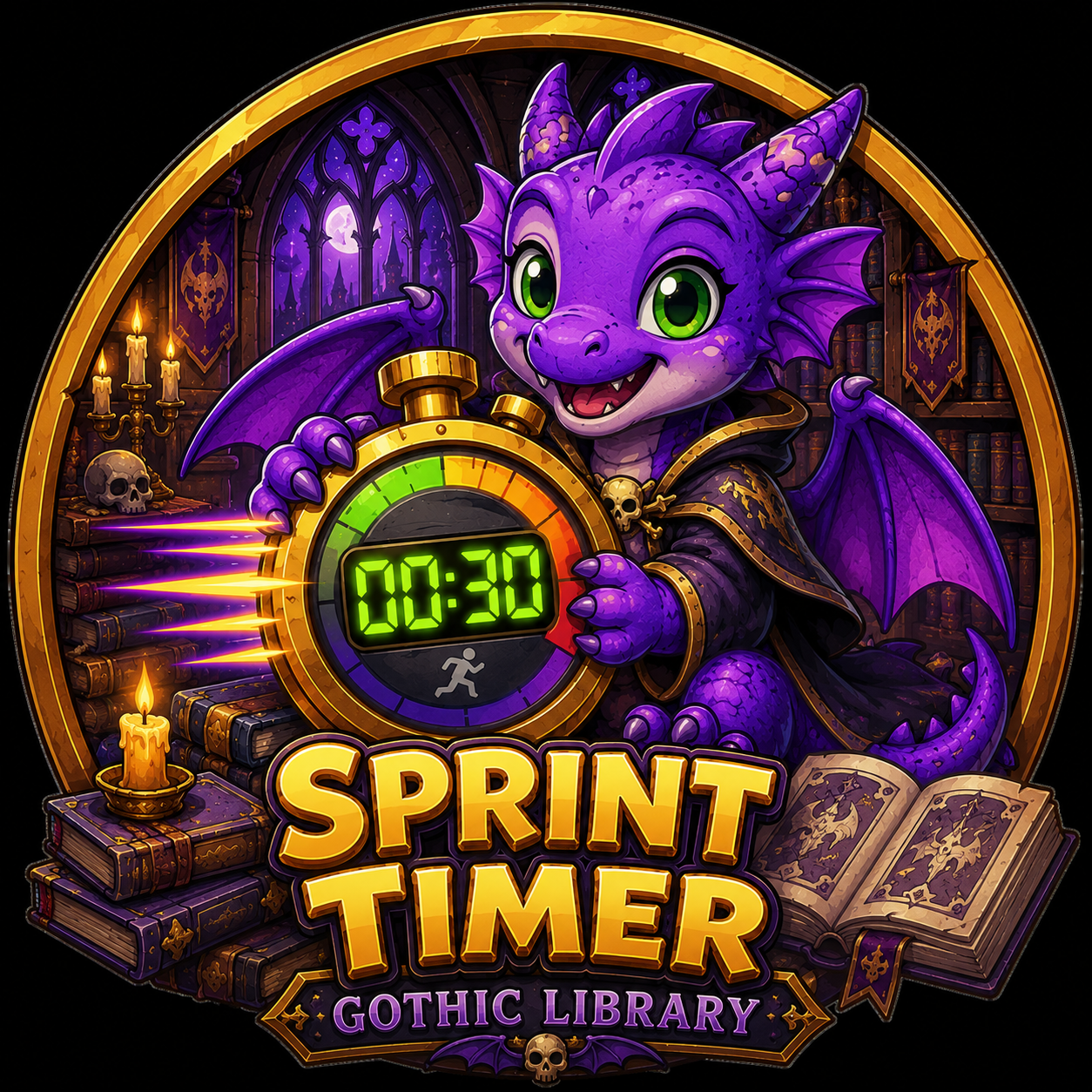 Sprint Timer Gothic Library Logo Base