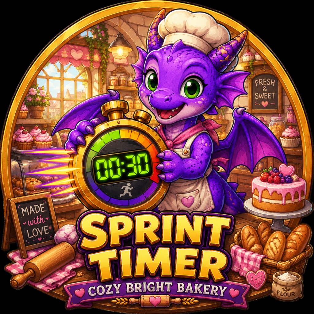 Sprint Timer Cozy Bakery Logo Base